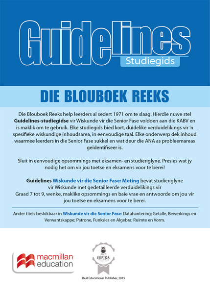 Guidelines: Wiskunde Vir Die Senior Fase: Meting