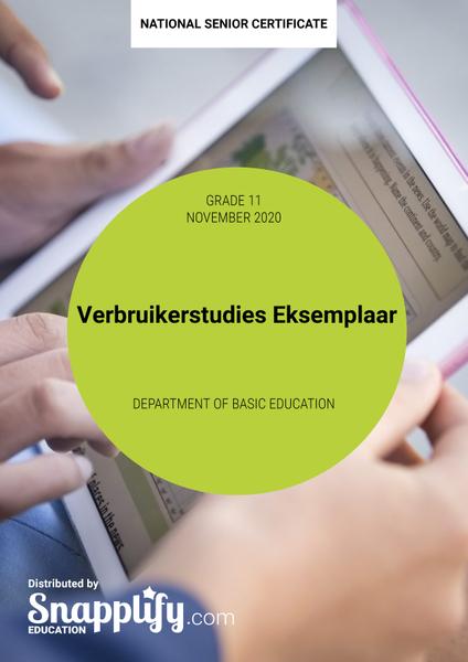 Verbruikerstudies Eksemplaar Grade 11 November 2020