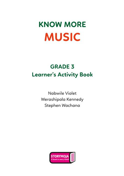 Know More Music Learner's Activity Book Grade 3