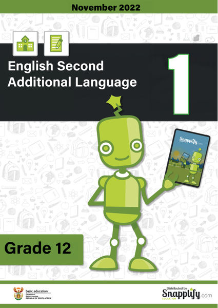English Second Additional Language Paper 1 Grade 12 November 2022