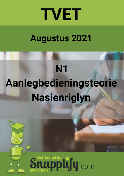Aanlegbedieningsteorie N1 Nasienriglyn Augustus 2021