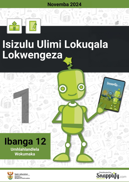 Isizulu Ulimi Lokuqala Lokwengeza Iphepha Lokuqala Ibanga 12 Novemba 2024 Umhlahlandlela Wokumaka