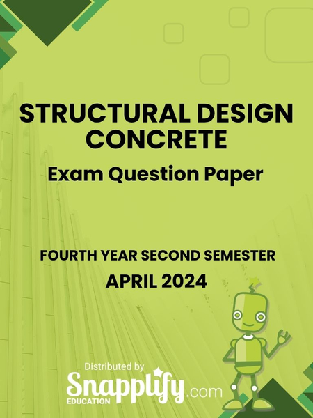 Structural Design Concrete Fourth Year April 2024