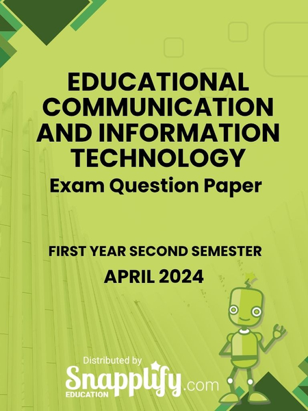 Educational Communication And Information Technology First Year April 2024