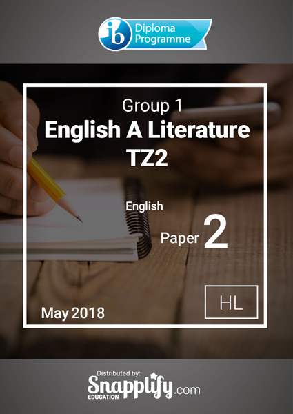 Group 1 - English A Literature paper 2 TZ2 HL