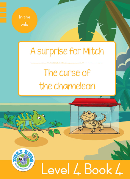 DUZI BUGS: YELLOW LEVEL 4: BOOK 4: A SURPRISE FOR MITCH | THE CURSE OF THE CHAMELEON (Library)