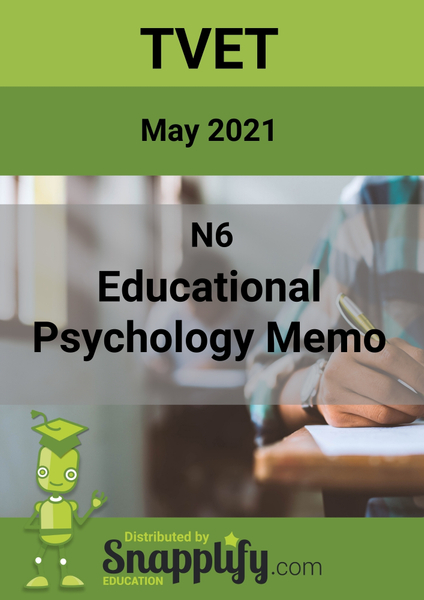 Educational Psychology N6 Memo 24 May 2021