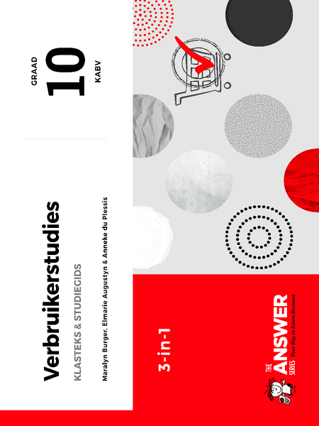The Answer Series Graad 10 VERBRUIKERSTUDIES 3in1 KABV Studiegids