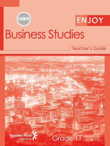 Enjoy Business Studies Grade 11 Teacher's Guide ePDF (perpetual licence)