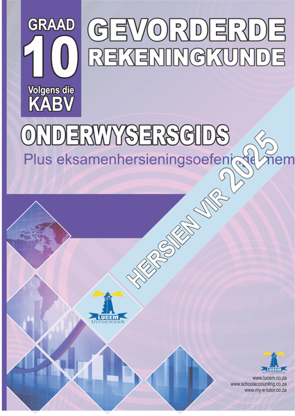 Gevorderde Rekeningkunde Onderwysergids Gr 10