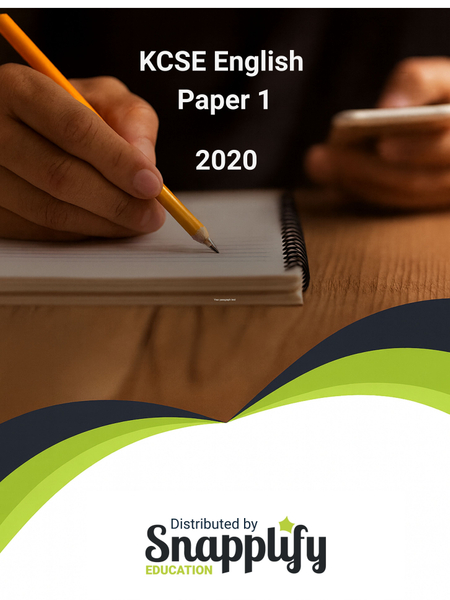 KCSE English Paper 1 (101/1) 2020