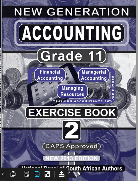 New Generation Accounting  Grade 11 Exercise Book 2  (3 Year License)