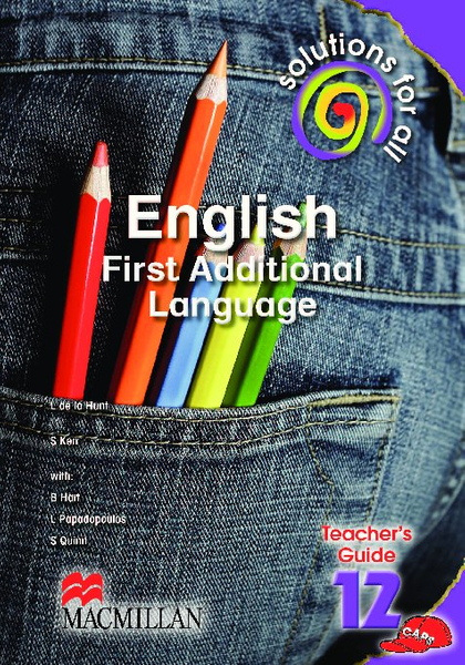 Solutions For All English First Additional Language Grade 12 Teacher's Guide