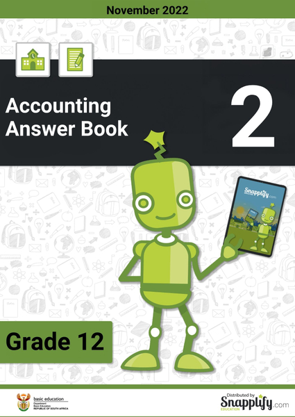 Accounting Paper 2 Answer Book Grade 12 November 2022