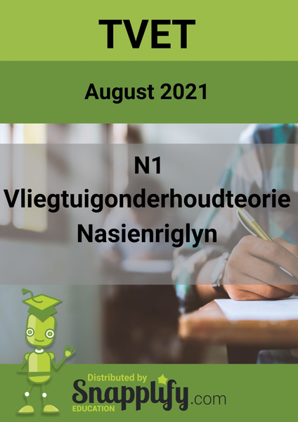 Vliegtuigonderhoudteorie N1 Nasienriglyn Augustus 2021