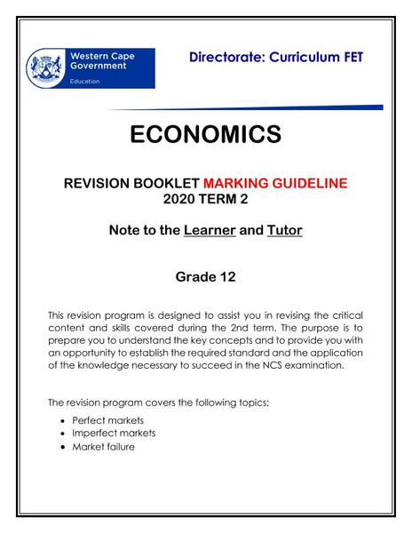 Economics Tutor Guide Grade 12 (CAPS)