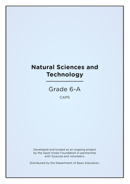Natural Sciences and Technology Grade 6A CAPS