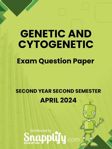 Genetic And Cytogenetic Second Year April 2024