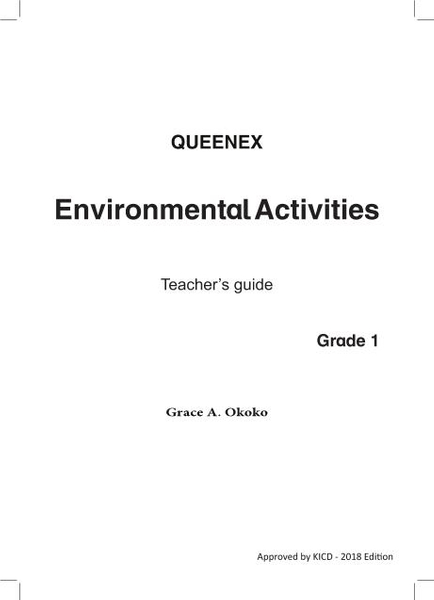Queenex Environmental Activities Teacher�s Guide Grade 1