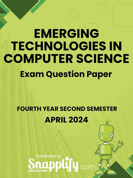 Emerging Technologies In Computer Science Fourth Year April 2024
