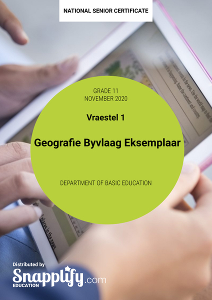 Geografie Vraestel 1 Byvlaag Eksemplaar Grade 11 November 2020