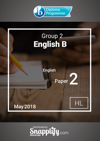 Group 2 - English B paper 2 HL