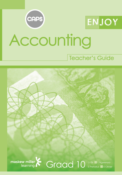 Enjoy Accounting Grade 10 Teacher's Guide ePDF (perpetual licence)