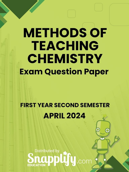 Methods Of Teaching Chemistry First Year April 2024