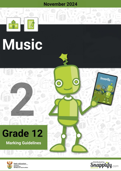 Music Paper 2 Grade 12 November 2024 Marking Guidelines