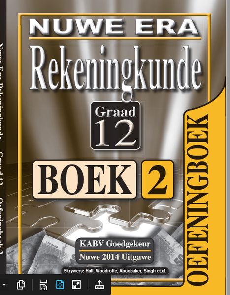 Nuwe Era Rekeningkunde Graad 12 Oefeningboek 2  (3 Year License)