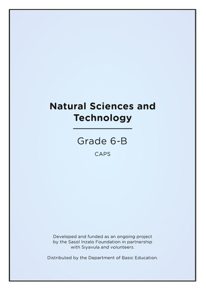 Natural Sciences and Technology Grade 6B CAPS
