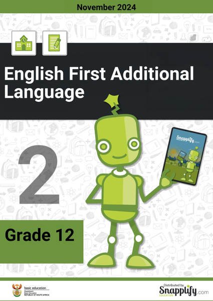 English First Additional Language Paper 2 Grade 12 November 2024