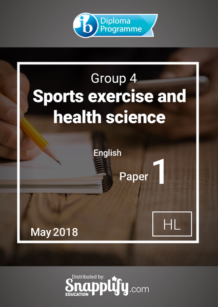 Group 4 - Sports exercise and health science paper 1 HL