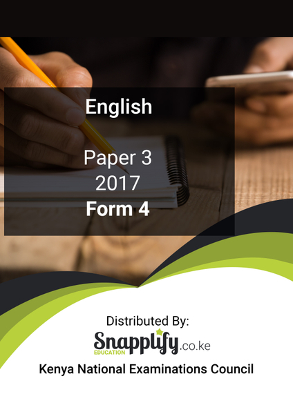 KCSE 2017 English Paper 3