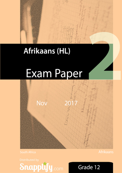 AFRIKAANS HUISTAAL Exam Pack - Dec 2018