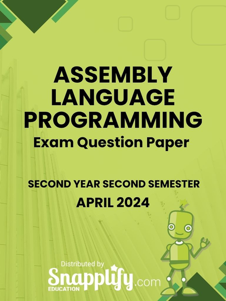 Assembly Language Programming Second Year April 2024