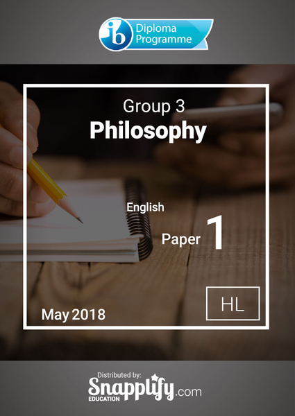Group 3 - Philosophy paper 1 HL