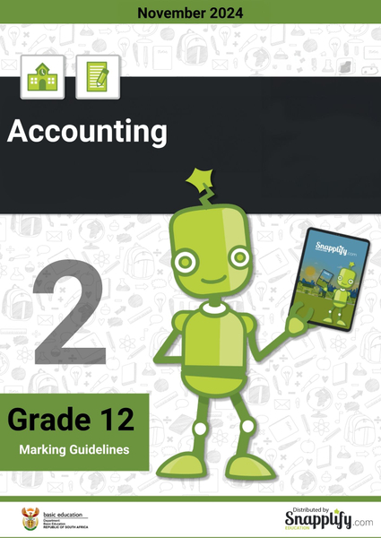 Accounting Paper 2 Grade 12 November 2024 Marking Guidelines