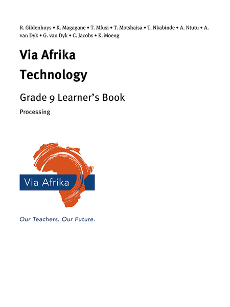 eBook Single topic ePub for Tablets: Via Afrika Technology Grade 9 Learner's Book: Processing