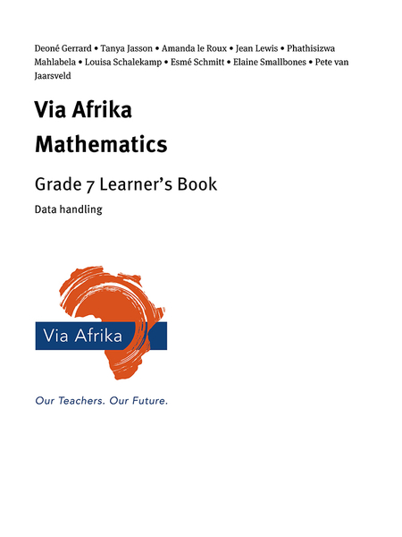 eBook Single topic ePub for Tablets: Via Afrika Mathematics Grade 7 Learner's Book: Data handling
