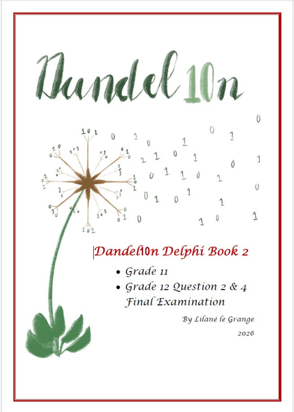 Dandel10n Delphi eBook 2 Grade 11 Information Technology