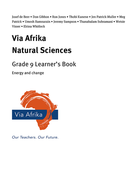 eBook Single topic ePub for Tablets: Via Afrika Natural Sciences Grade 9: Energy and change