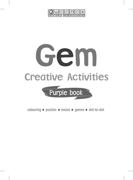 Gem Creative Activities - Purple Book