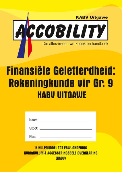 FINANSIËLE GELETTERTHEID  REKENINGKUNDE VIR GR 9