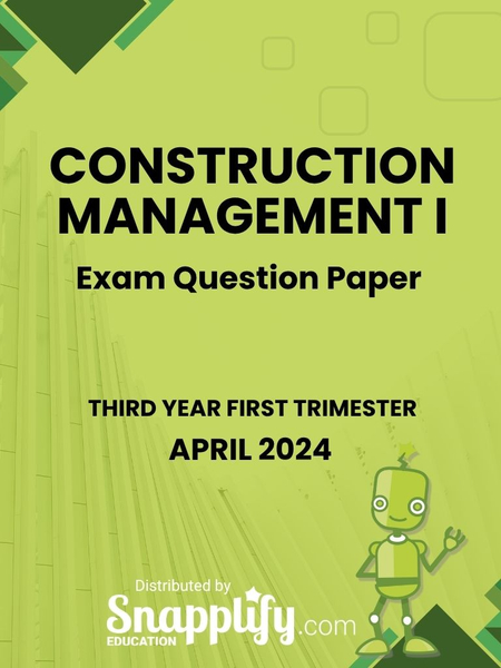 Construction Management I Three Year April 2024