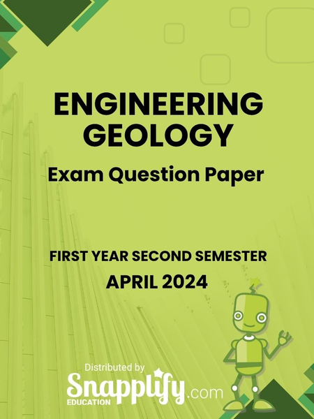 Engineering Geology First Year April 2024