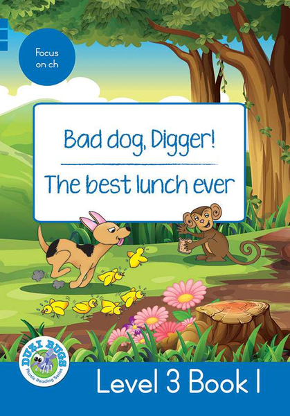DUZI BUGS: BLUE LEVEL 3: BOOK 1: BAD DOG, DIGGER! | THE BEST LUNCH EVER (Library)