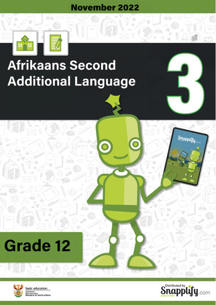 Afrikaans Second Additional Language Paper 3 Grade 12 November 2022