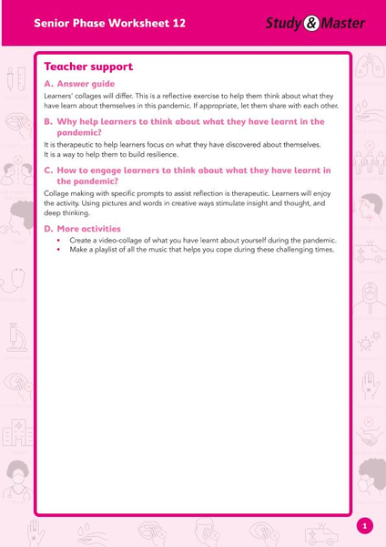 Study and Master Senior Phase Worksheet 12 Teachers Support