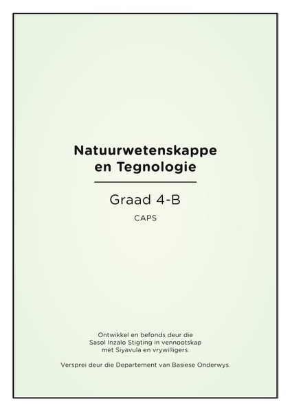Natuurwetenskappe en Tegnologie Graad 4B CAPS